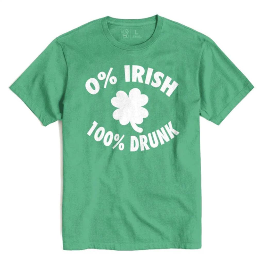 100% drunk st. patrick's t's and crews shirt