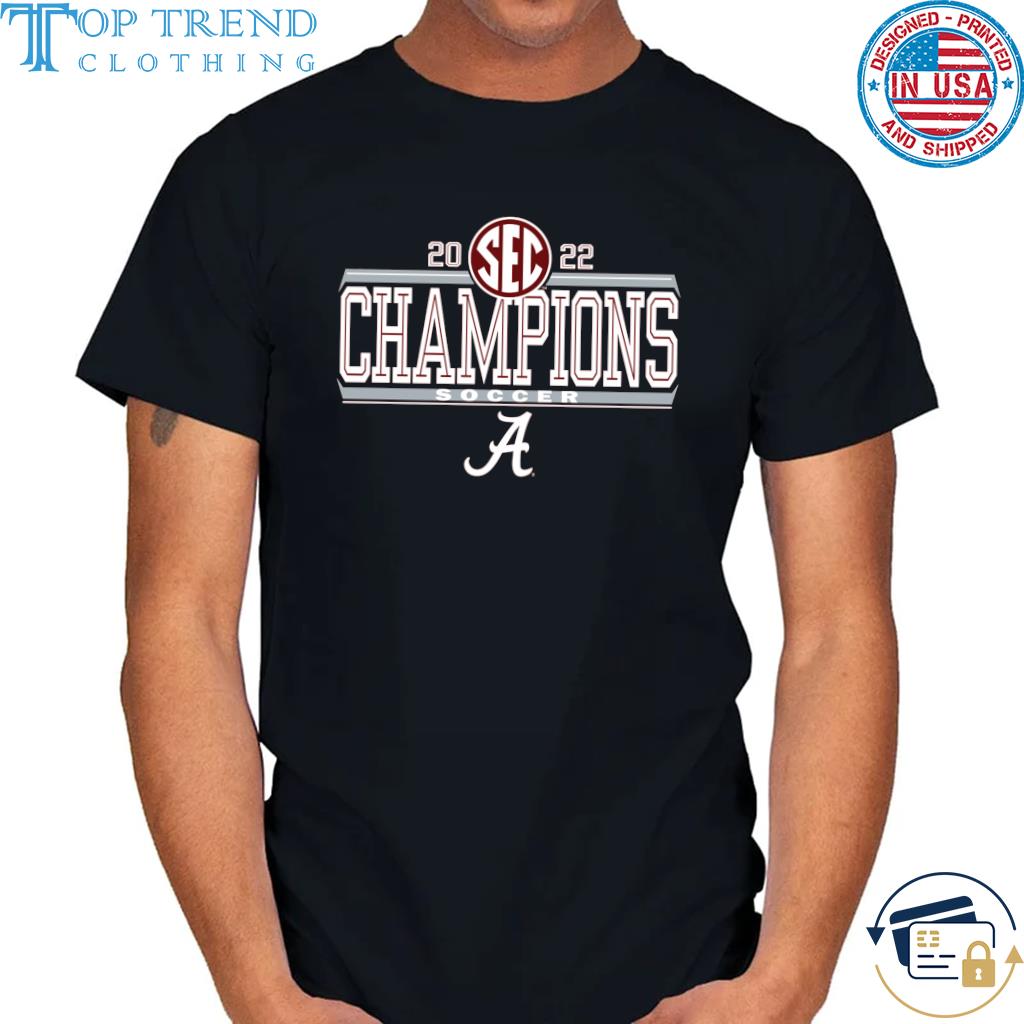 Alabama Crimson Tide Blue 84 2022 Soccer SEC Regular Season Champions T-Shirt
