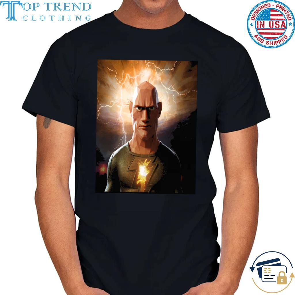 Black adam fan art the rock for black adam movie of Dc comics shirt