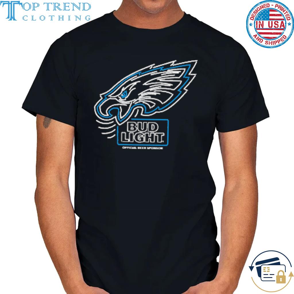 Funny bud Light Philadelphia Eagles NFL LED Sign T-Shirt