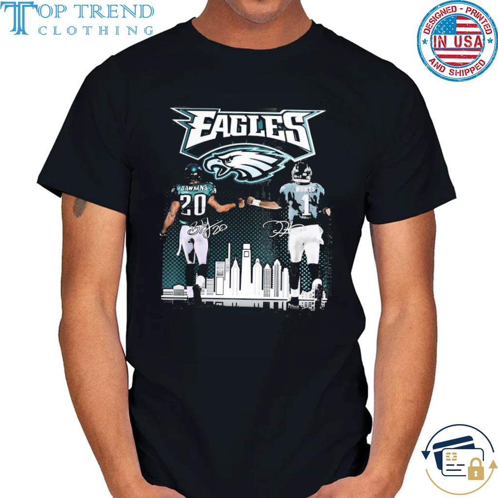 Funny philadelphia eagles dawkins and hurts signatures shirt