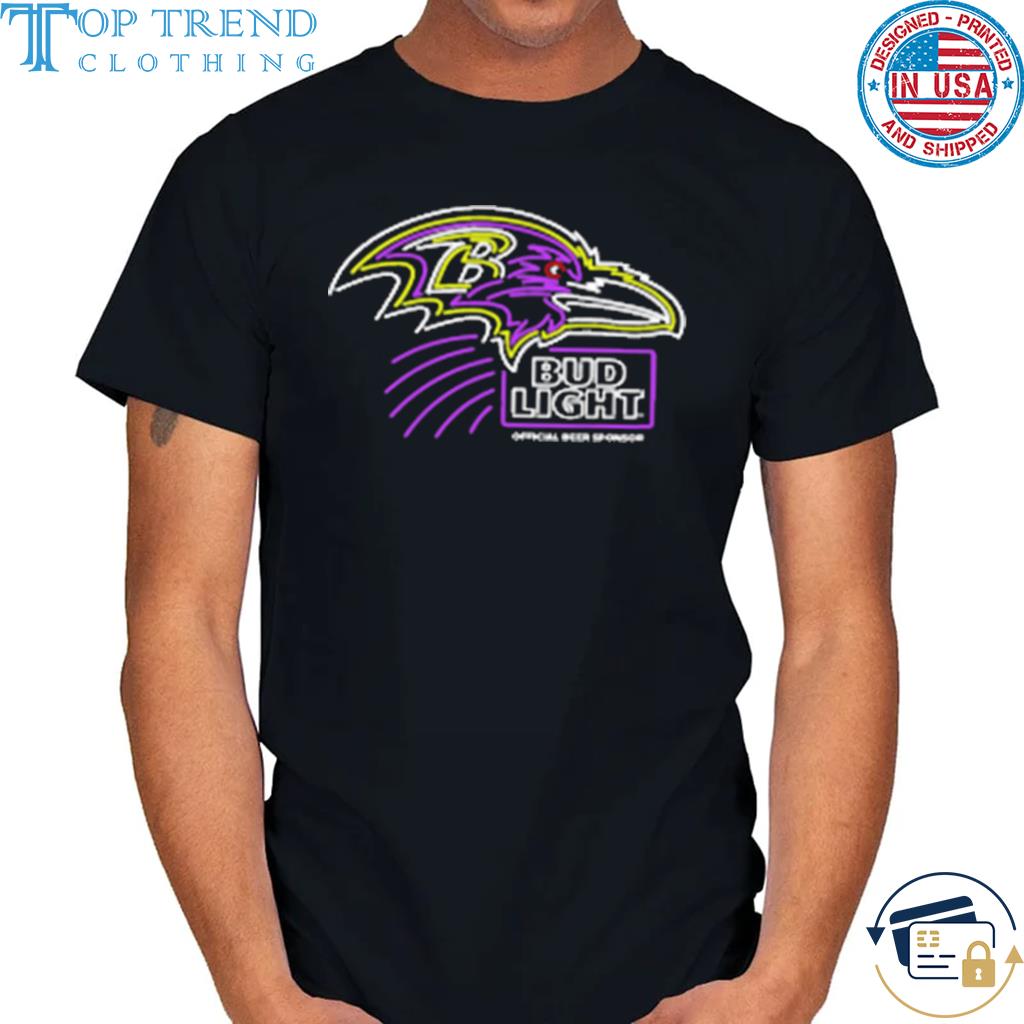 Premium bud Light Baltimore Ravens T-Shirt