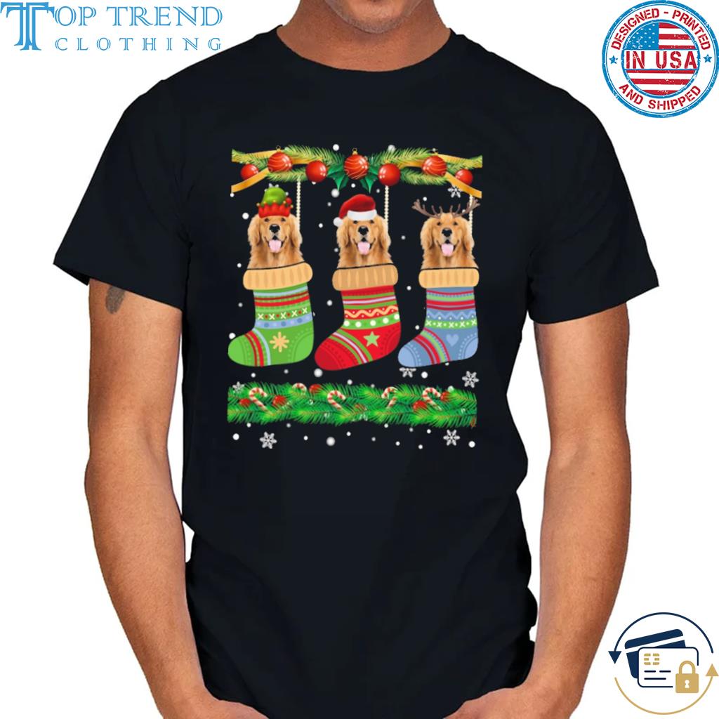 Premium christmas pajama golden retriever dog puppy lover xmas socks sweater