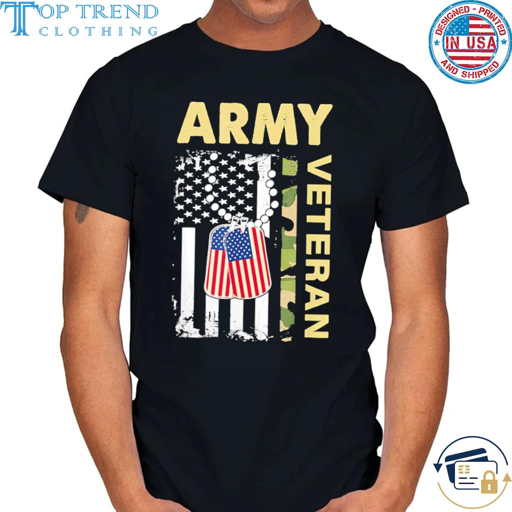 Awesome army veterans American flag shirt