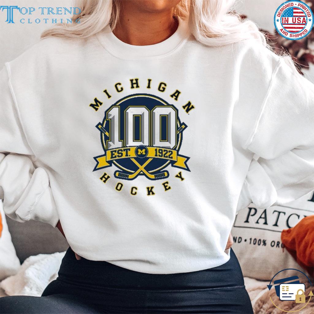 Awesome michigan Tech 100 year Hockey jersey s sweater