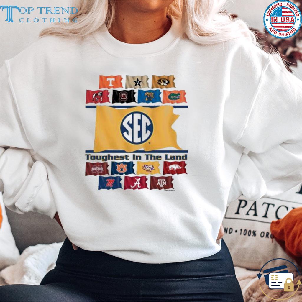Best toughest in the land sec conference flag comfort colors s sweater