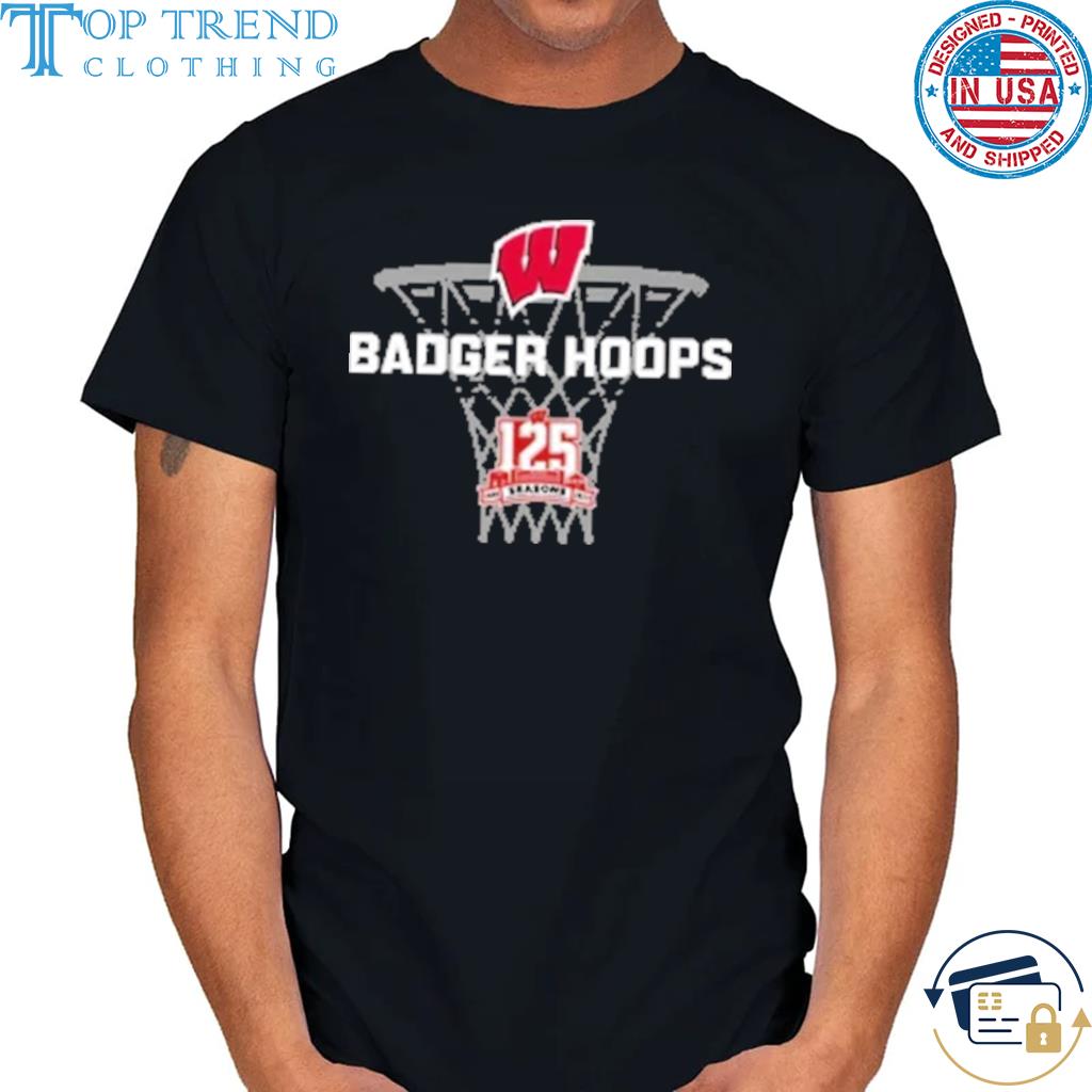 Blue 84 red wisconsin badgers basketball 125th anniversary shirt