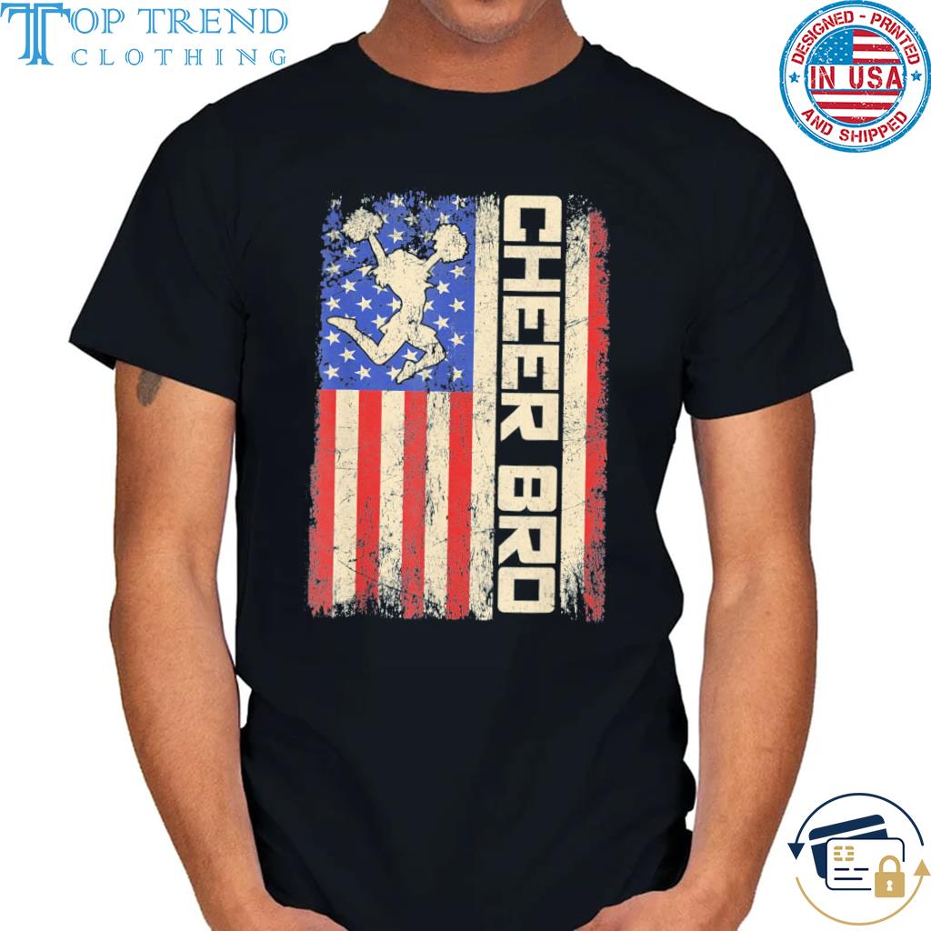 Cheer bro American us flag shirt