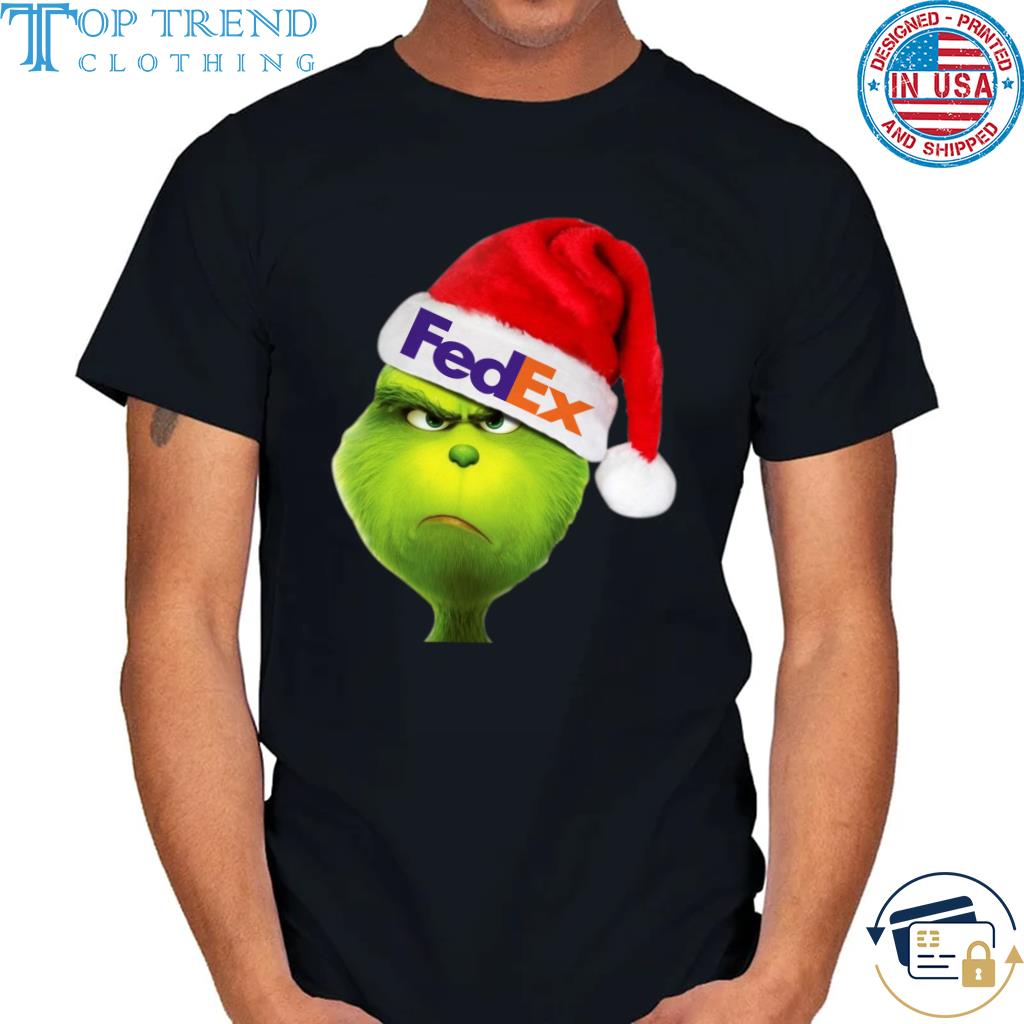 Funny santa Grinch Fedex logo Christmas Sweatshirt