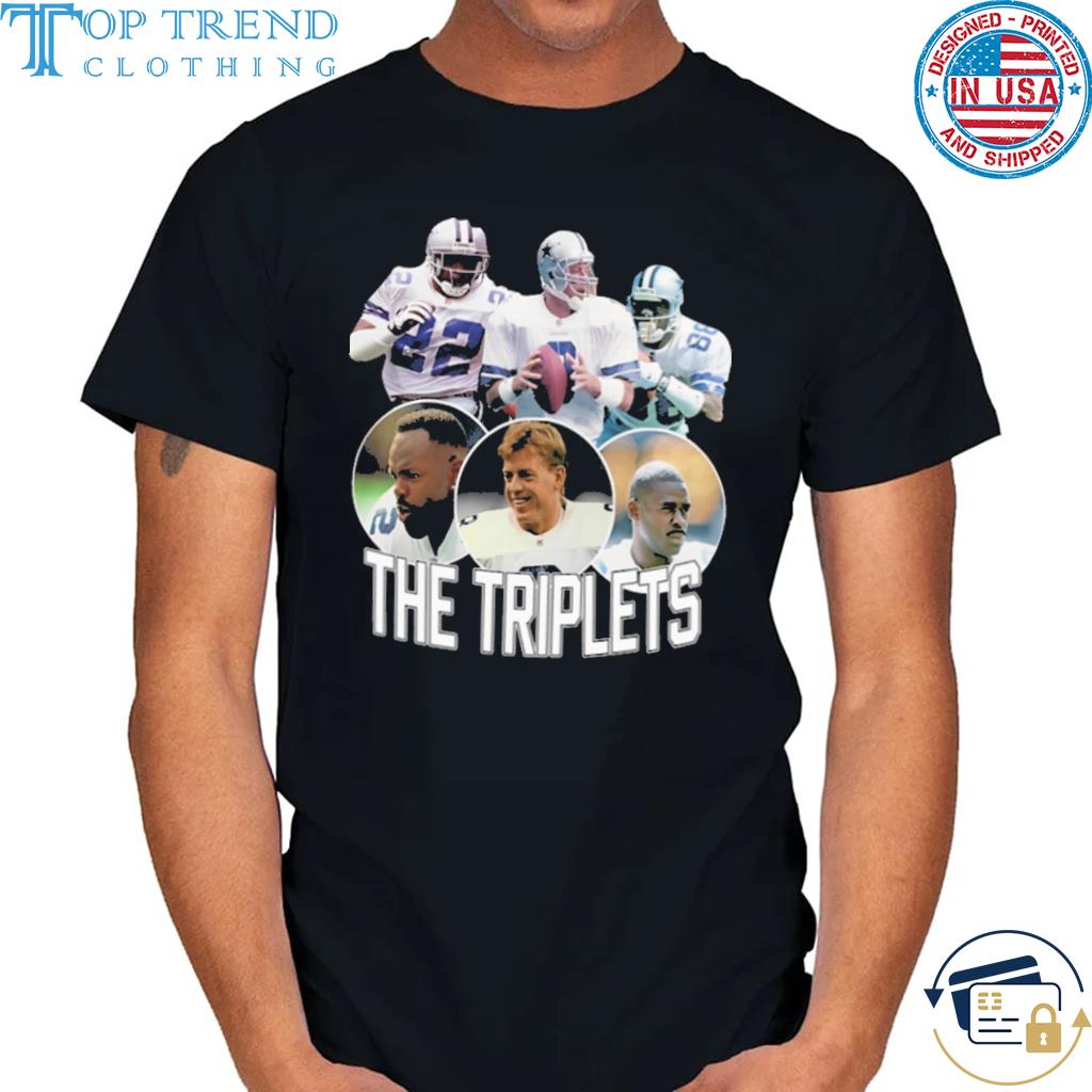 Funny the triplet's emmitt smith troy aikman and michael irvin shirt