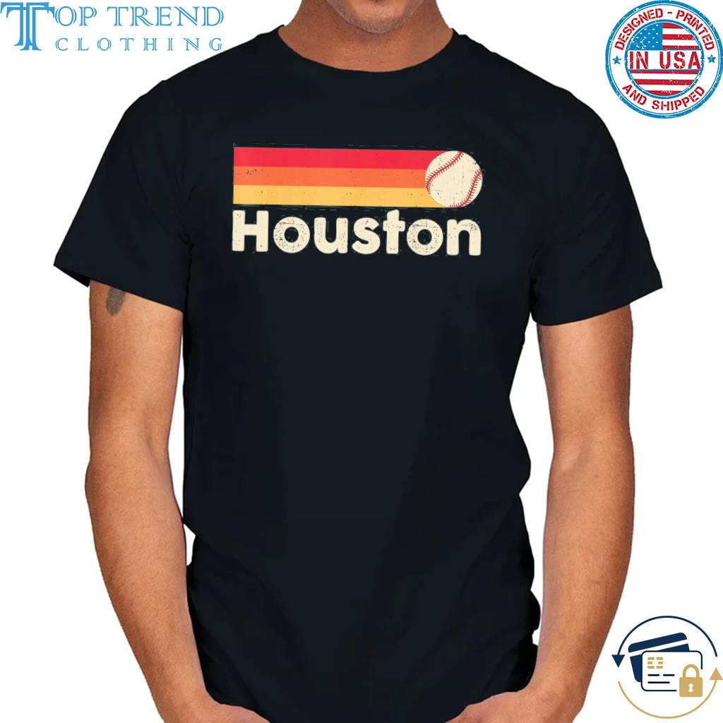 Houston love baseball strong vintage stripes shirt