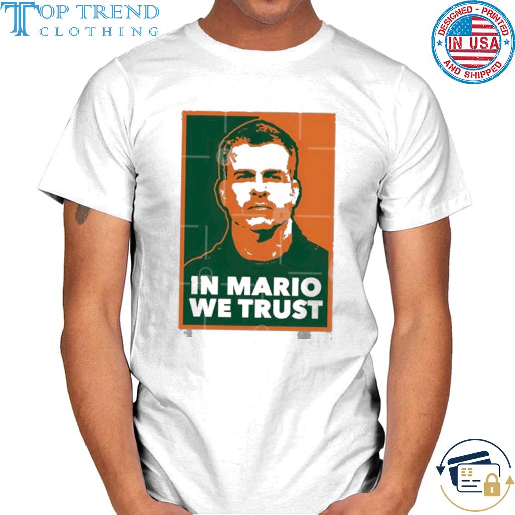 Official jackson carver wearing in Mario we trust shirt