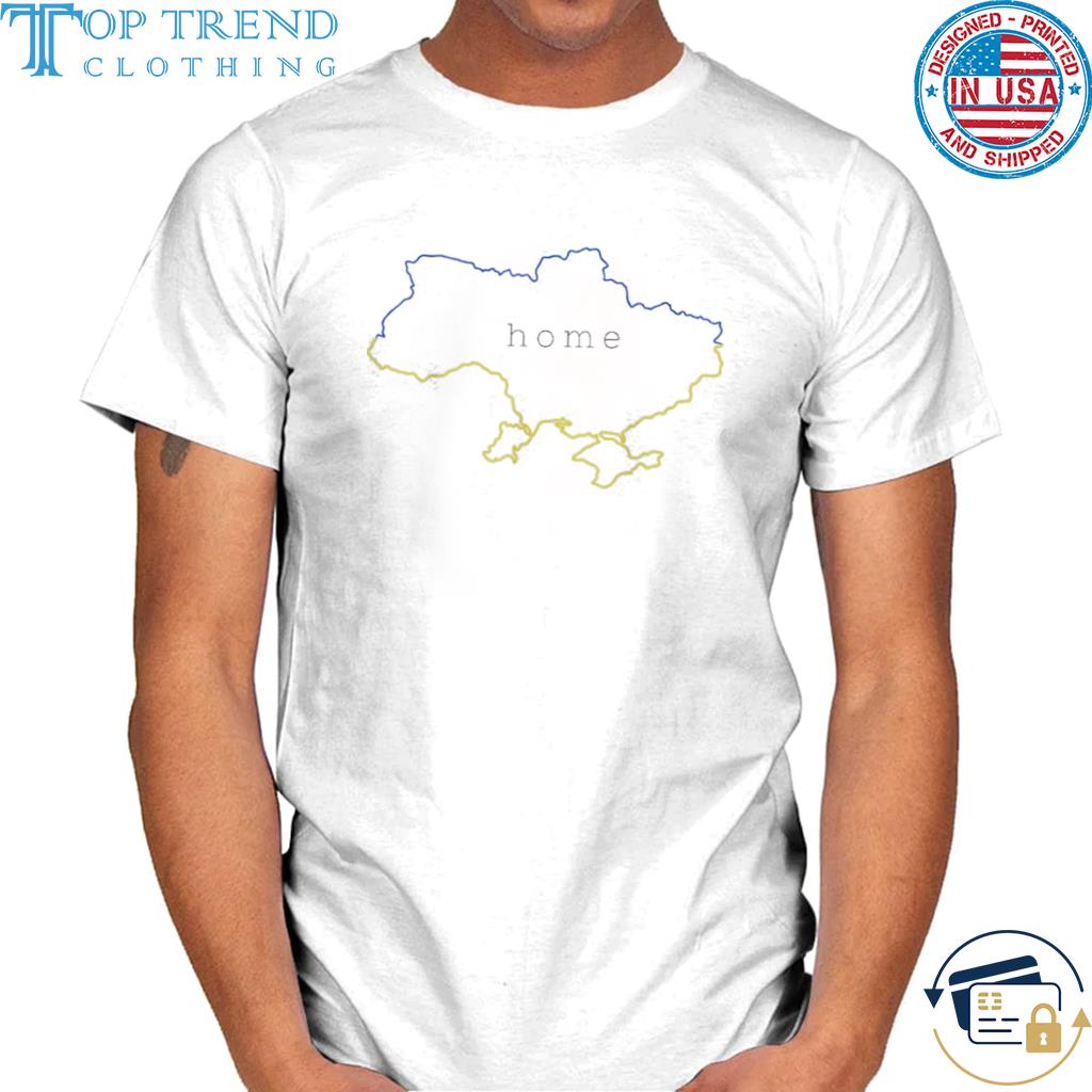 Official map of Ukraine with Blue and Yellow Colors Shirt