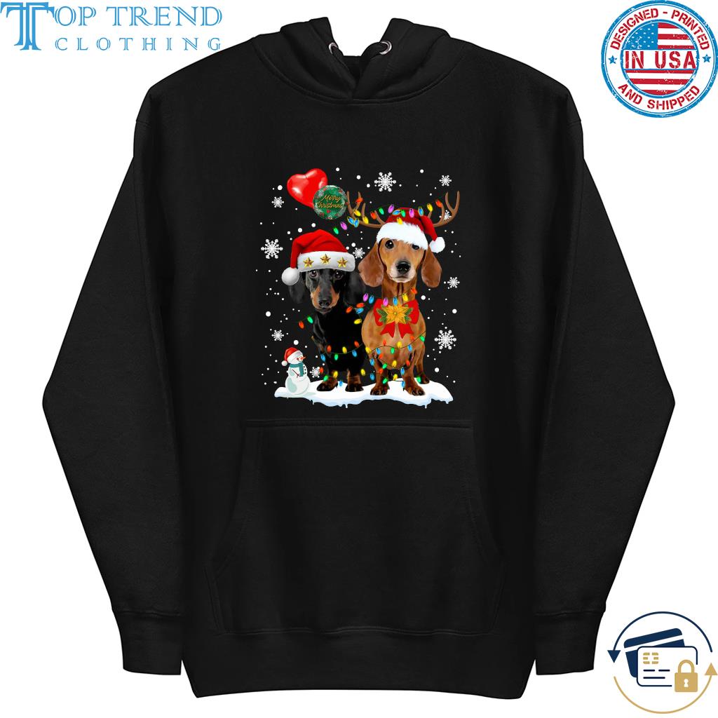 Santa Dachshund 2021 Merry Christmas sweats hoodie