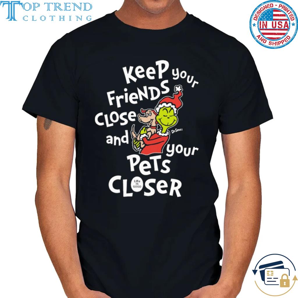 Santa grinch keep your friends close and your pets closer Christmas sweater
