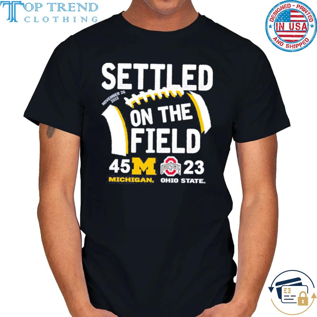 Settled On The Field Blue84 University of Michigan Football Navy Shirt