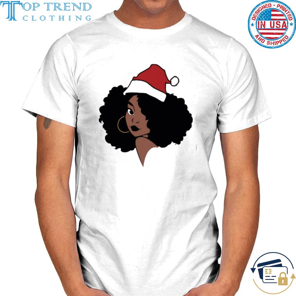 Top black girl merry Christmas afro woman sweater
