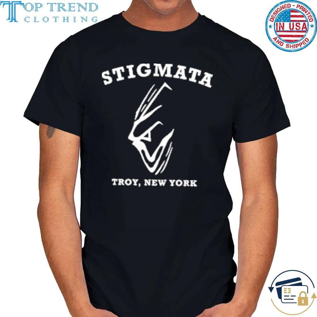 Top goldset merch stigmata troy crew shirt
