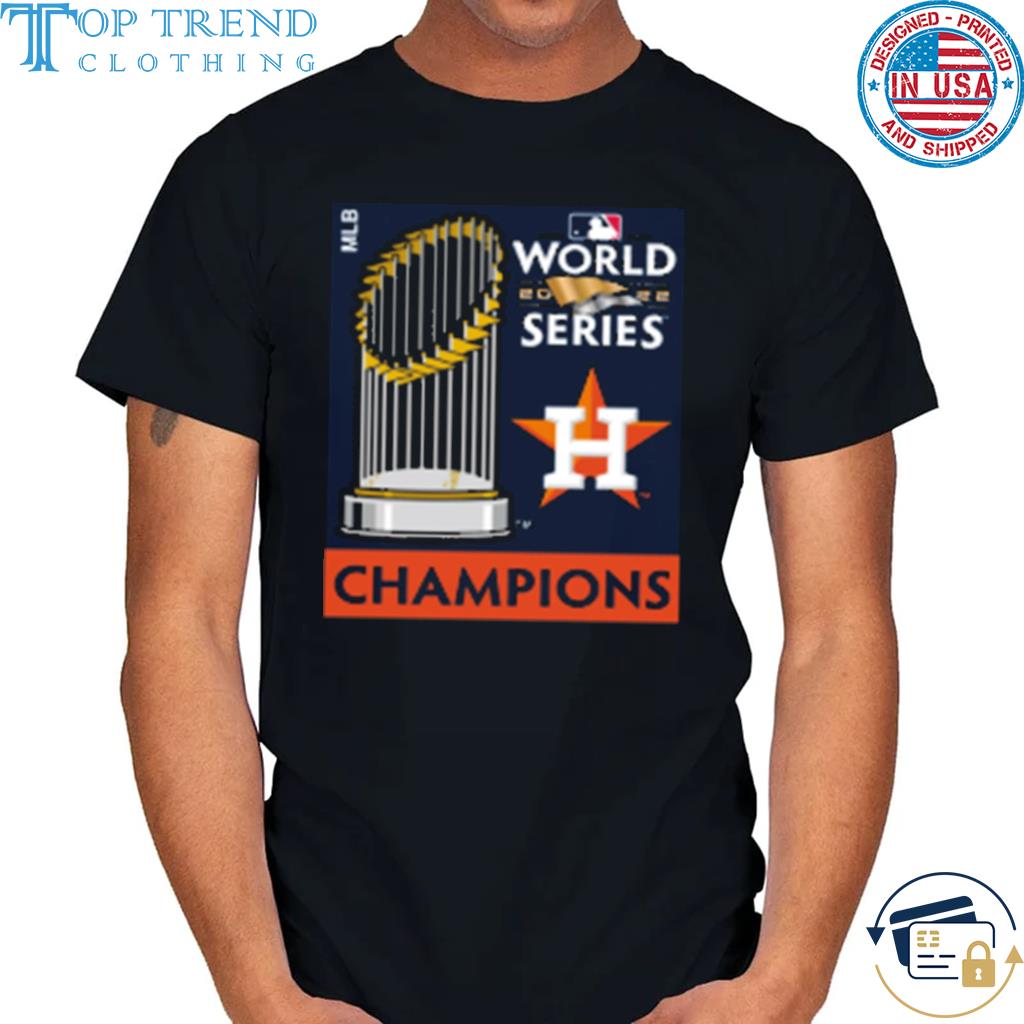 Top houston astros wincraft 2022 world series champions trophy collector's shirt