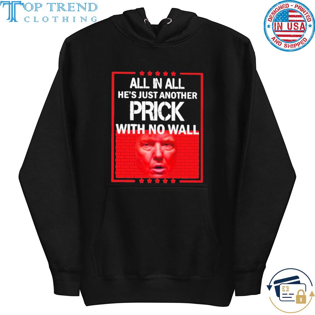 Trump All in all he's just another prick with no wall 2024 s hoodie