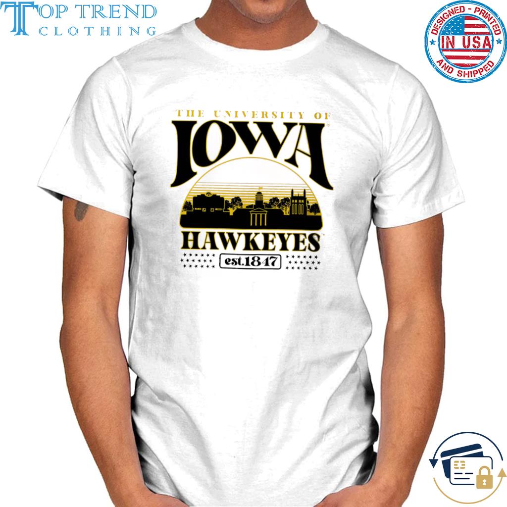 Uscape apparel white iowa hawkeyes est 1947 shirt