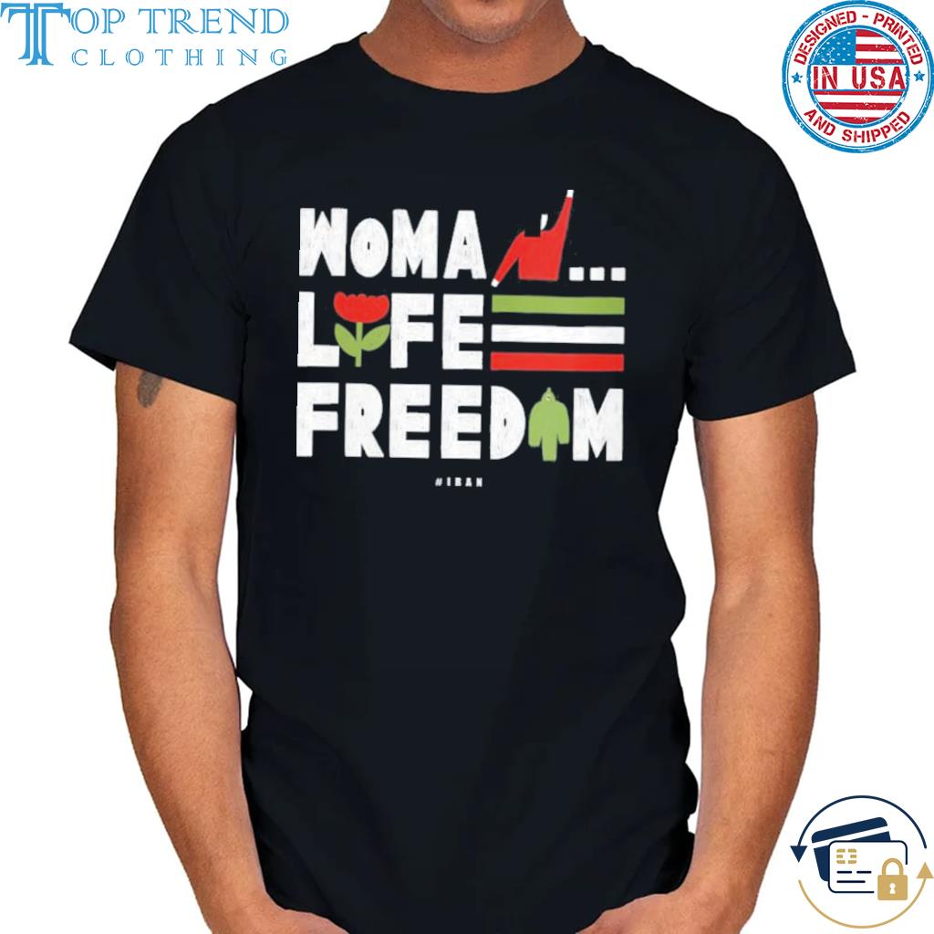Woman life freedom v-neck shirt