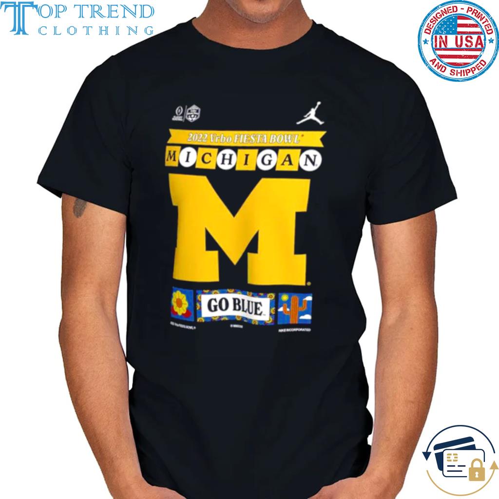 2022 Fiesta Bowl Illustrated Michigan Wolverines College Football Playoff Shirt