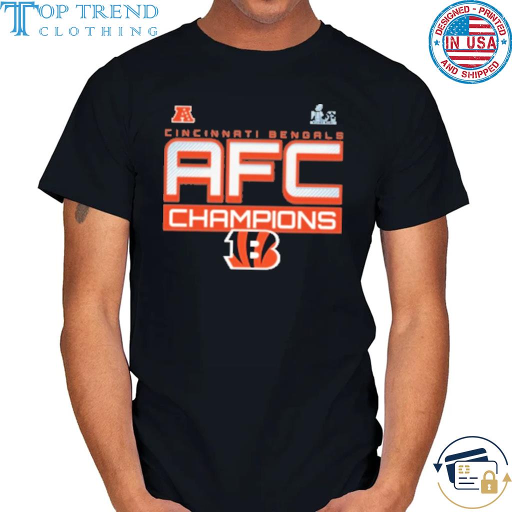Cincinnati bengals 2021 afc champions iconic slant shirt
