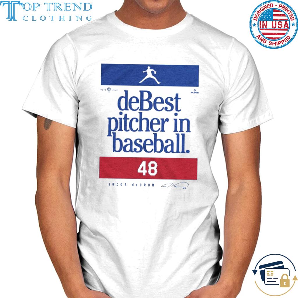Debest pitcher in baseball shirt