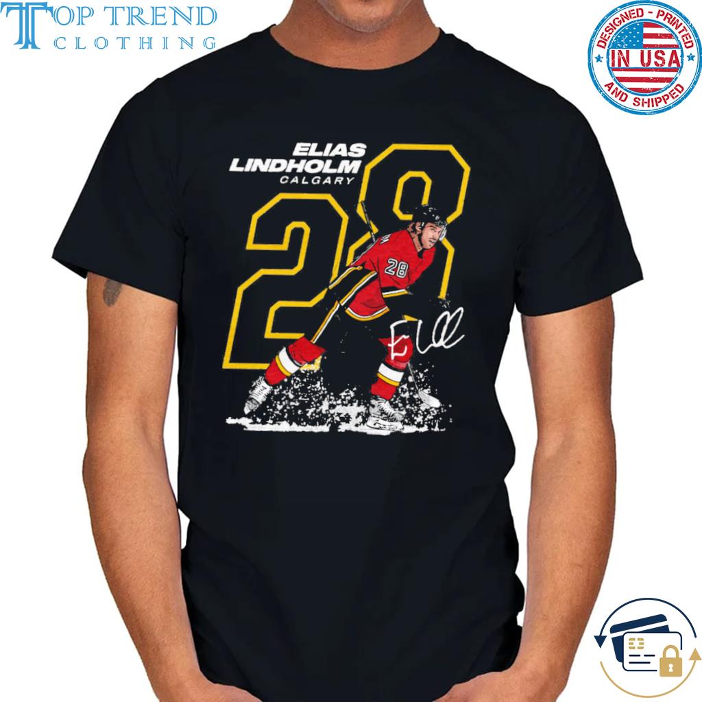 Elias Lindholm Calgary Outline Signature Shirt