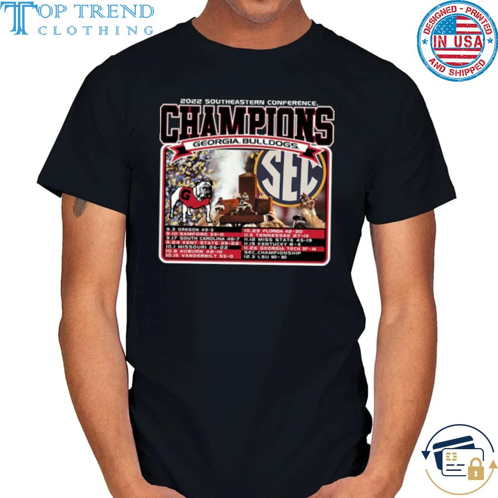 Georgia Bulldogs Football 2022 Southeastern Conference Champions Shirt