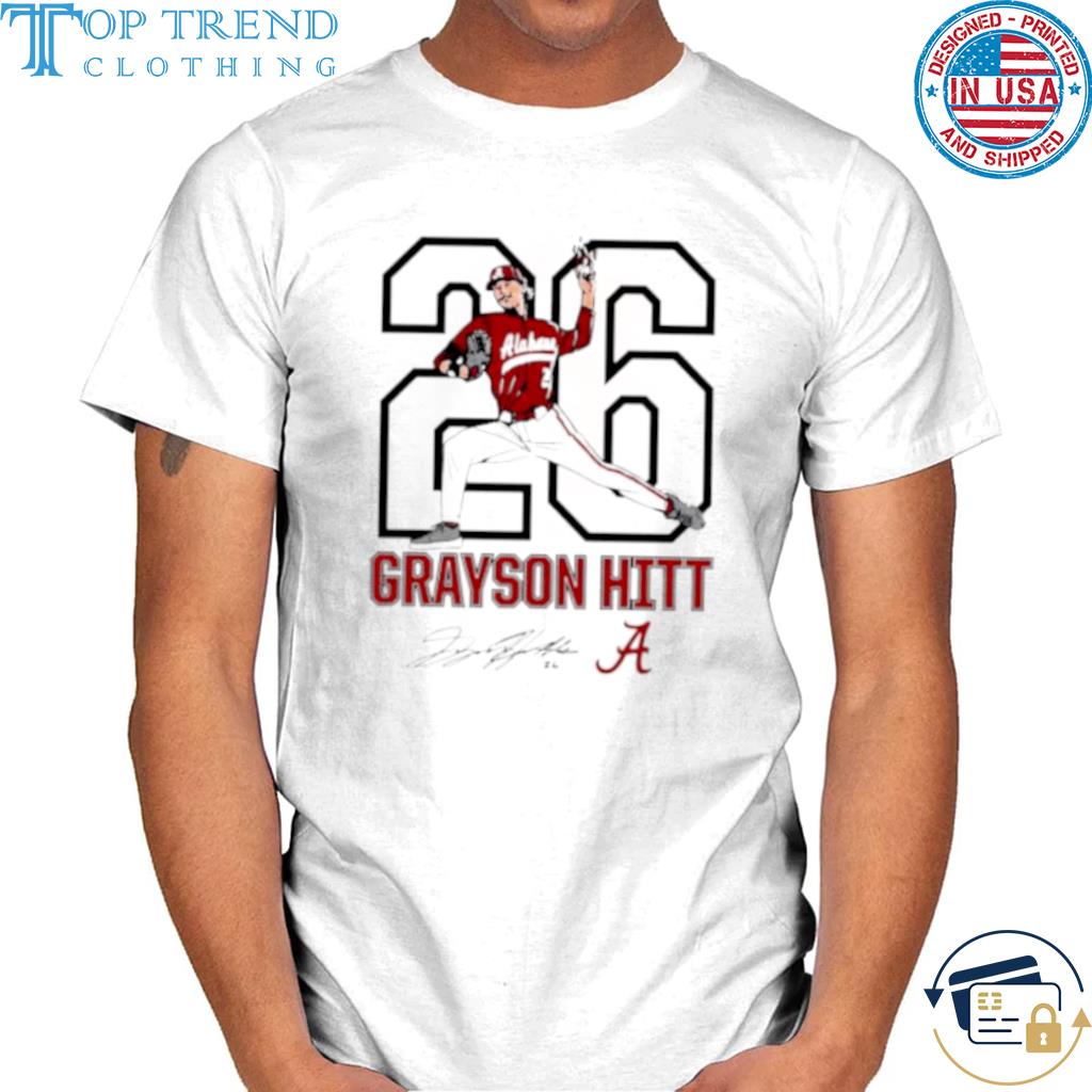 Grayson Hitt no 26 Alabama Alabama Crimson Tide bring tzzhe heat shirt