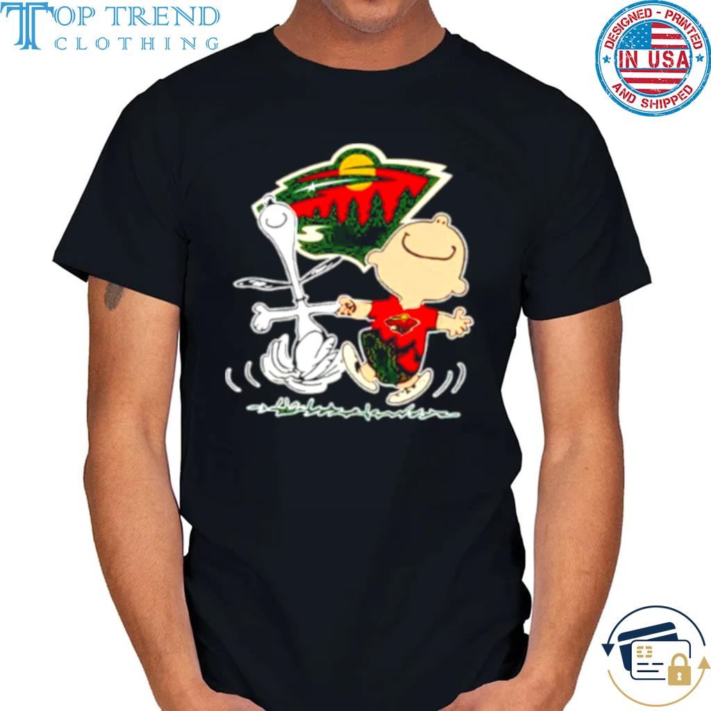 Minnesota Wild Snoopy and Charlie Brown dancing shirt