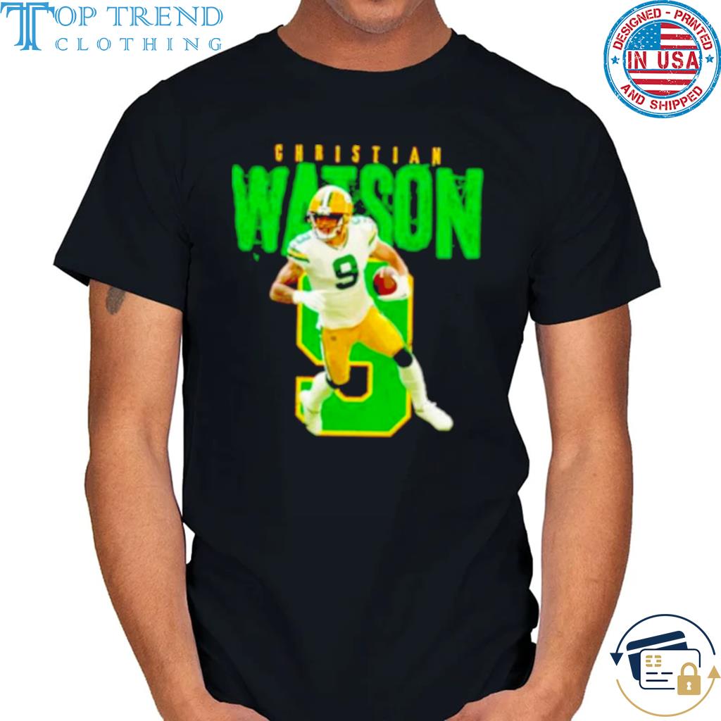 Official christian Watson Green Bay Packers number 9 shirt