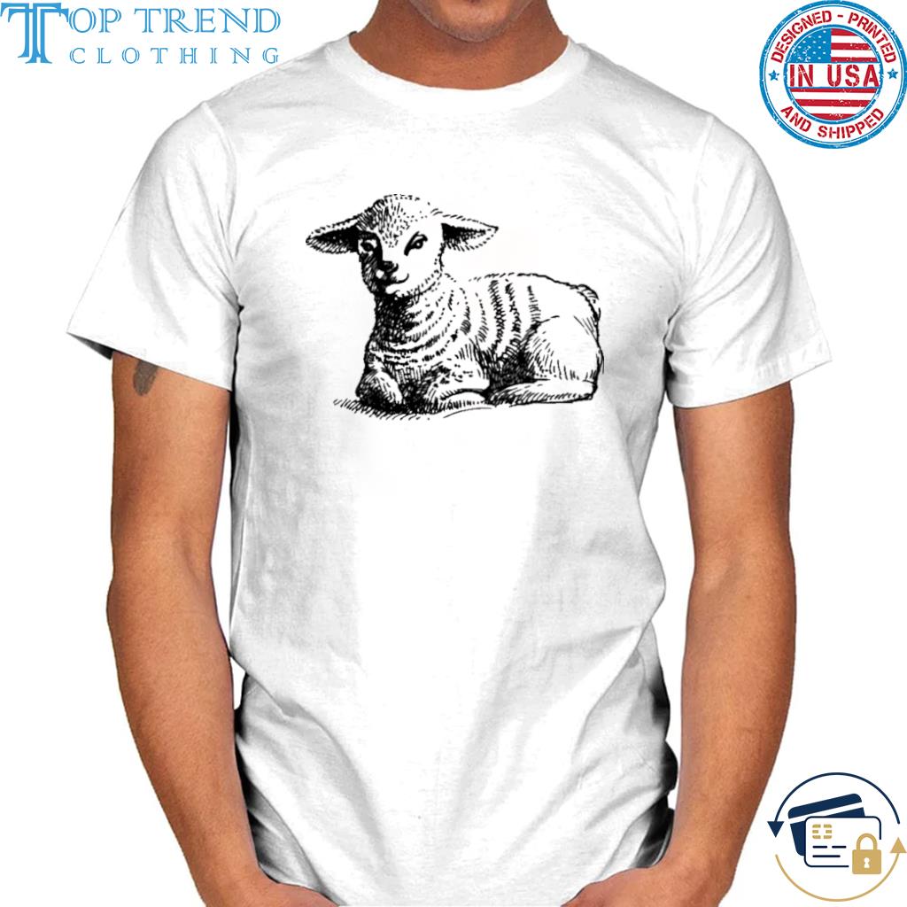 Original happy easter sketch lamb shirt