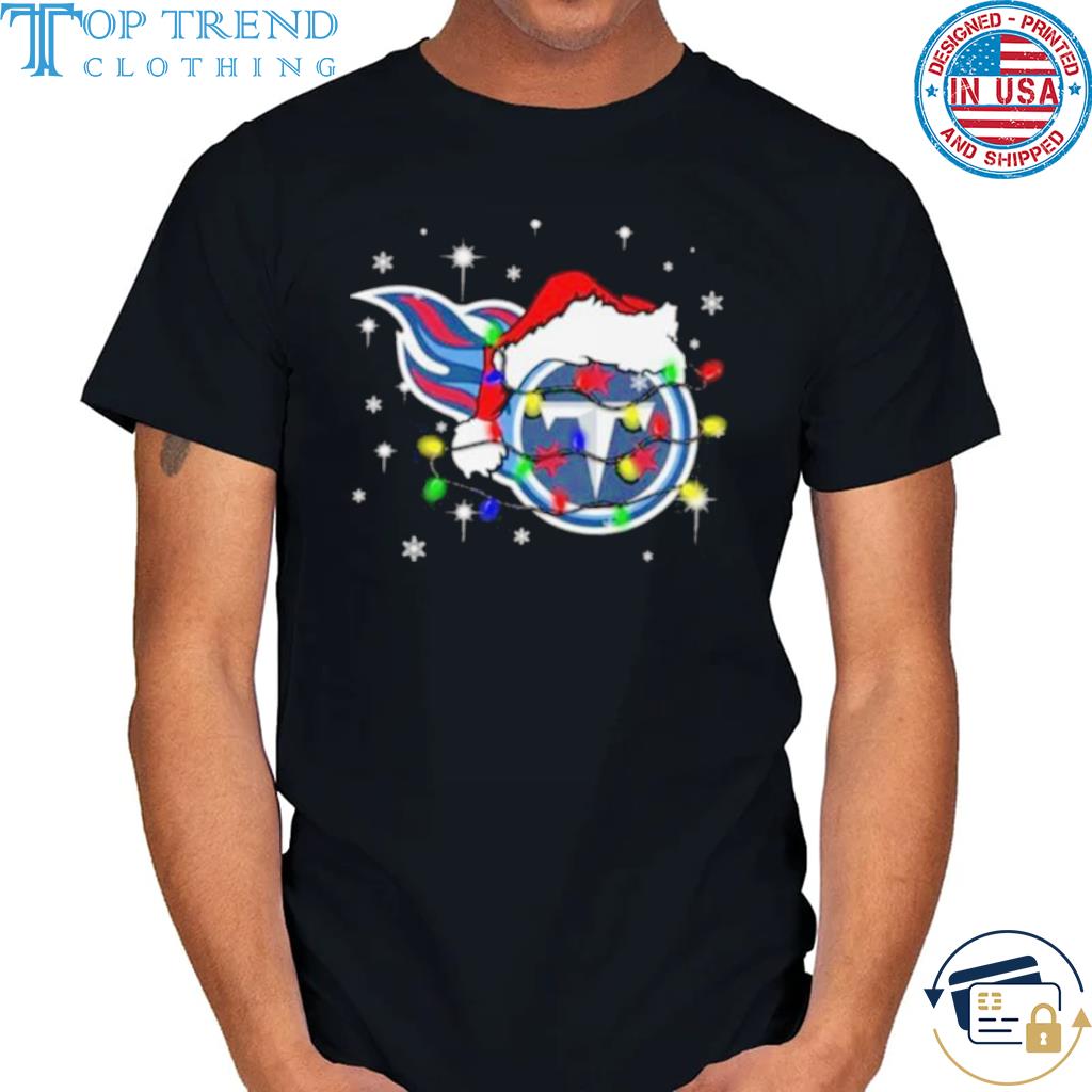 Santa Tennessee Titans Logo Lights Christmas Sweater