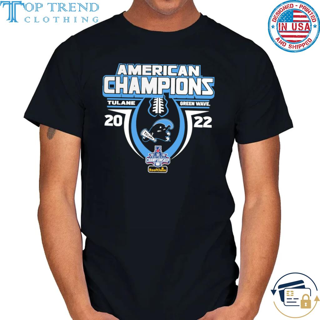 Tulane green wave 2022 aac football conference champions locker room shirt