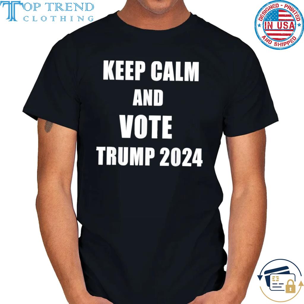Vote Donald Trump 2024 for president with flag shirt