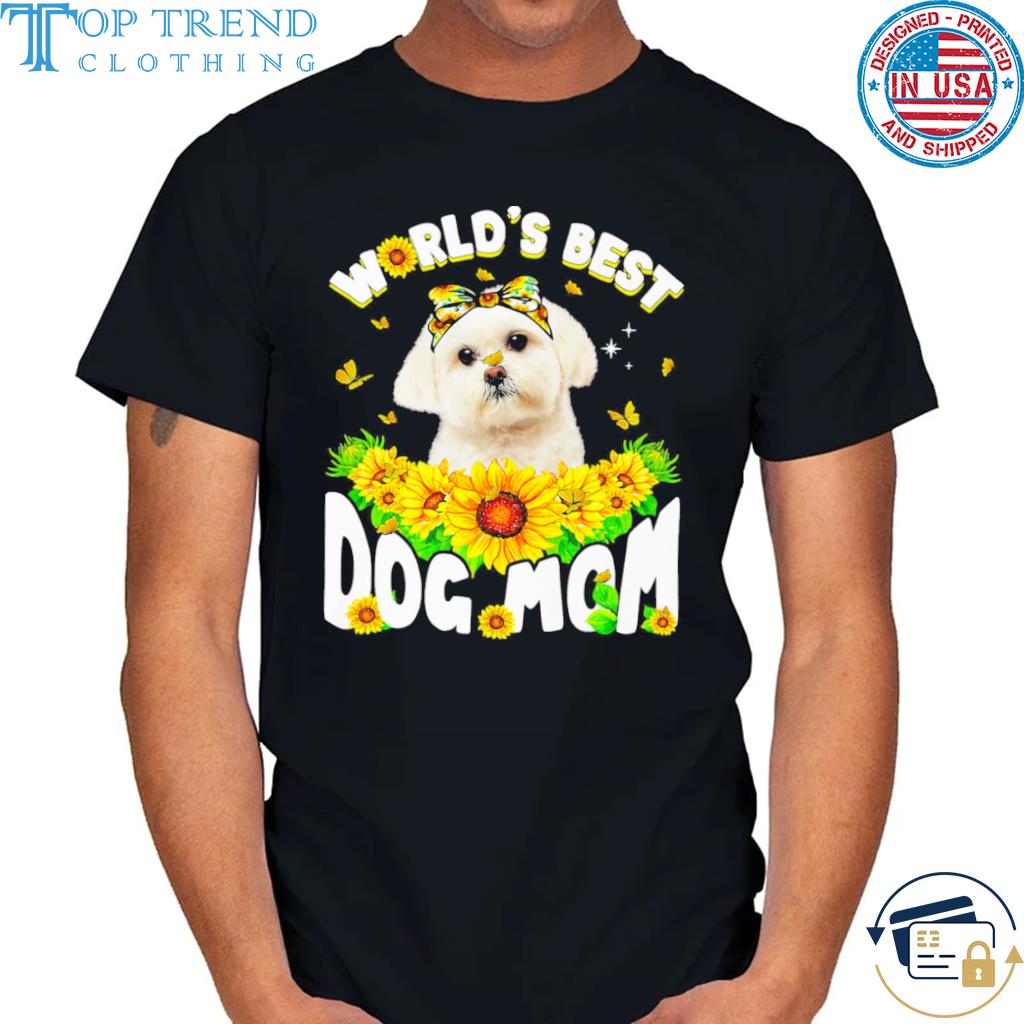 World's best dog mom flower shirt