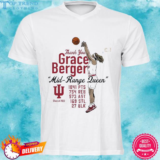 Indiana Women’s Basketball Limited Grace Berger Thank You New 2023 Shirt