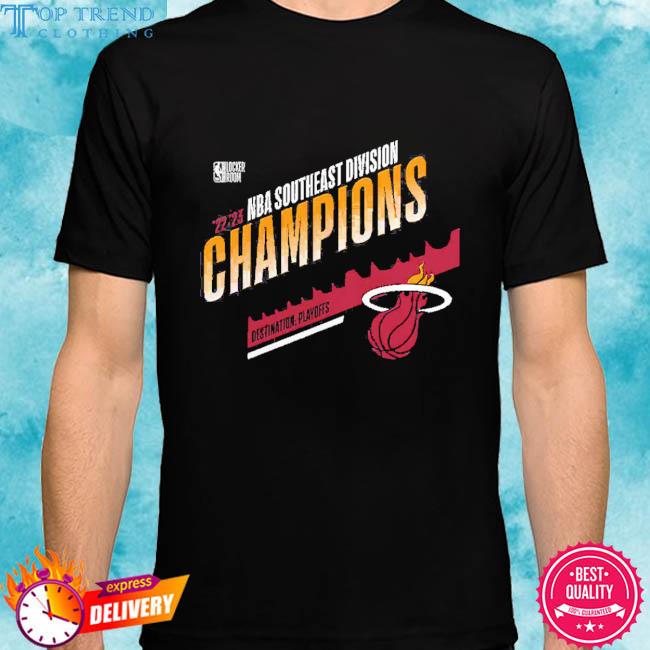 Miami Heat 2023 Southeast Division Champions Locker Room New 2023 T-Shirt