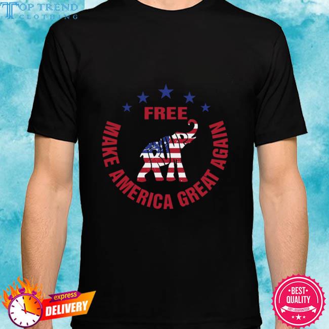 Official elephant Donald Trump free make America great again American flag shirt