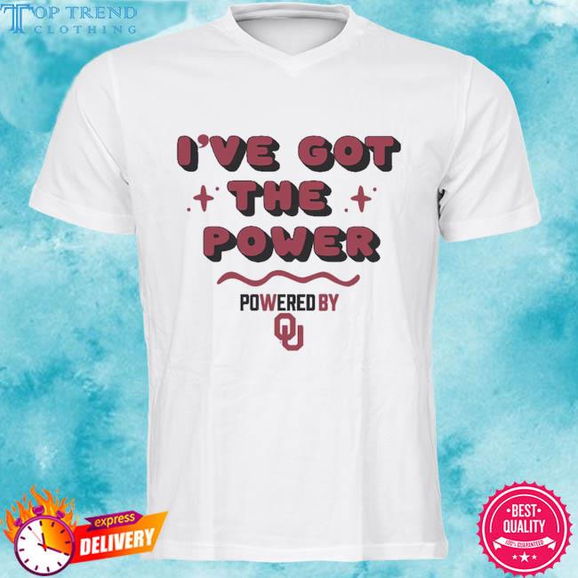 Girls Youth Gameday Couture White Oklahoma Sooners PoweredBy Got the Power  Long Sleeve T-Shirt