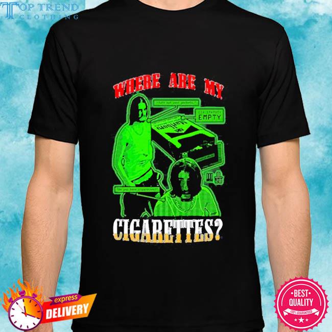 Official Fishtanklive Where Are My Cigarettes Tee Shirt