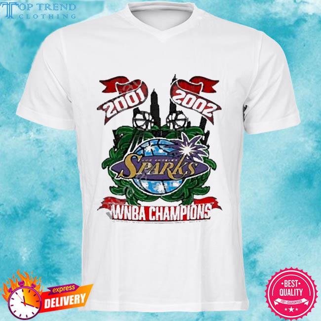 Official WNBA los angeles sparks back to back champs t-shirt