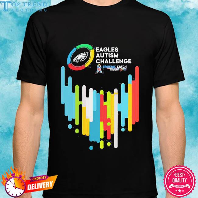 Official Philadelphia Eagles autism challenge crucial catch intercept autism shirt