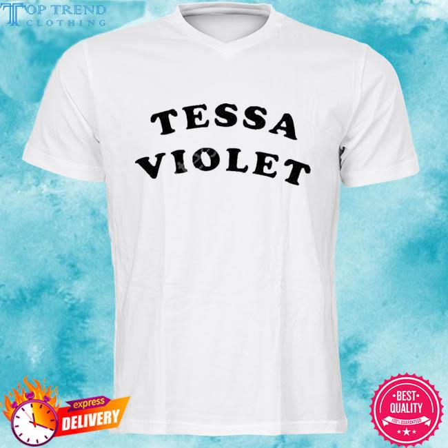 Official tessa violet arched letter shirt
