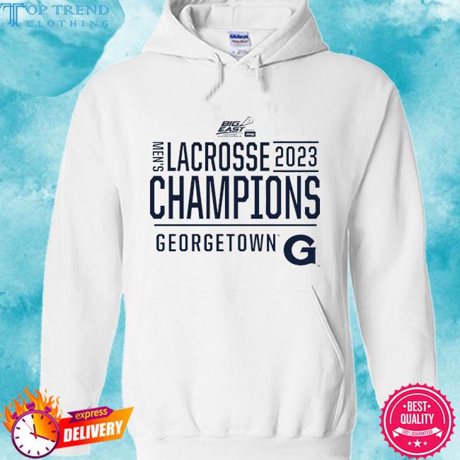 Premium georgetown hoyas ash 2023 big east men's lacrosse champions s hoodie