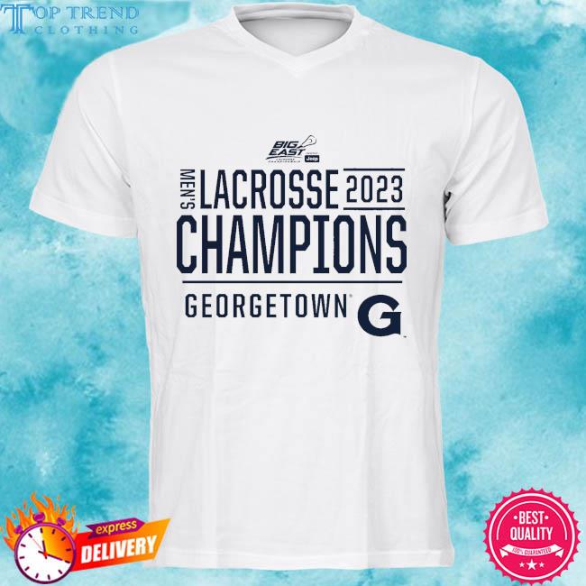 Premium georgetown hoyas ash 2023 big east men's lacrosse champions shirt