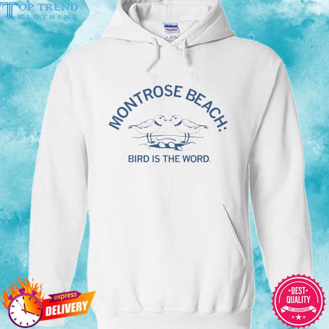 Premium montrose beach bird is the word s hoodie